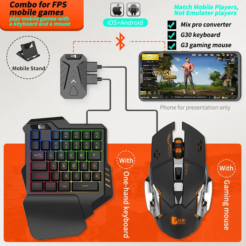 Игровая клавиатура и мышь PUBG комбинированная конвертер игровой - Цена: 1 383,92 руб.