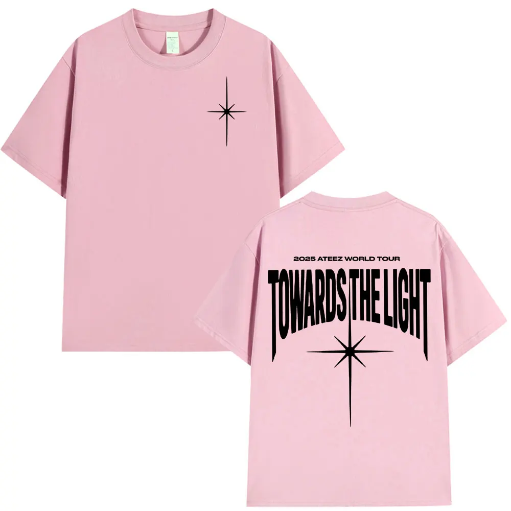 2025 Ateez World Tour Towards The Light T Shirt Korean Kpop Fashion T-shirt Men Women Casual Cotton Cozy Short Sleeve T-shirts 4