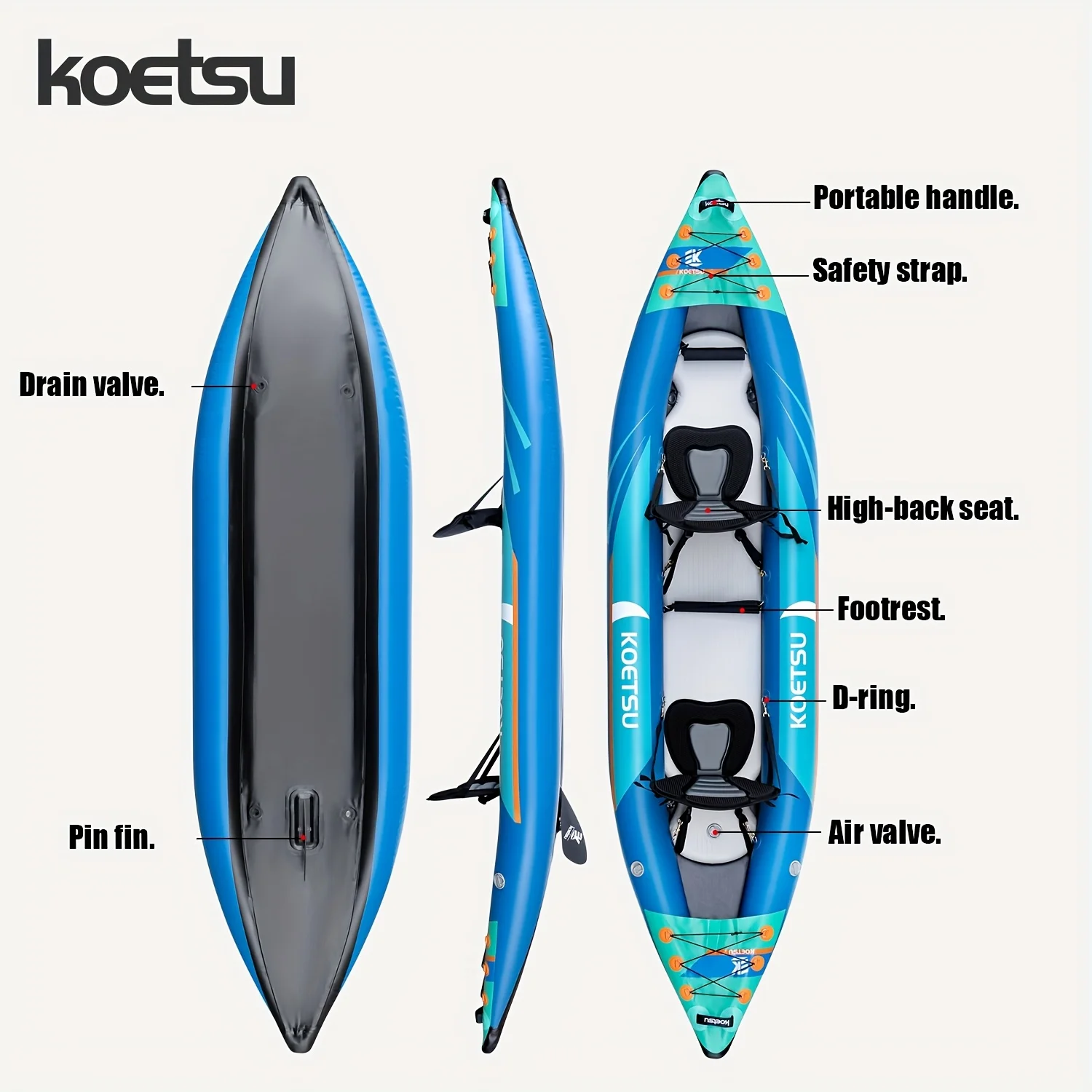 Inflatable Kayak – Single & Double, Outdoor Sports 4