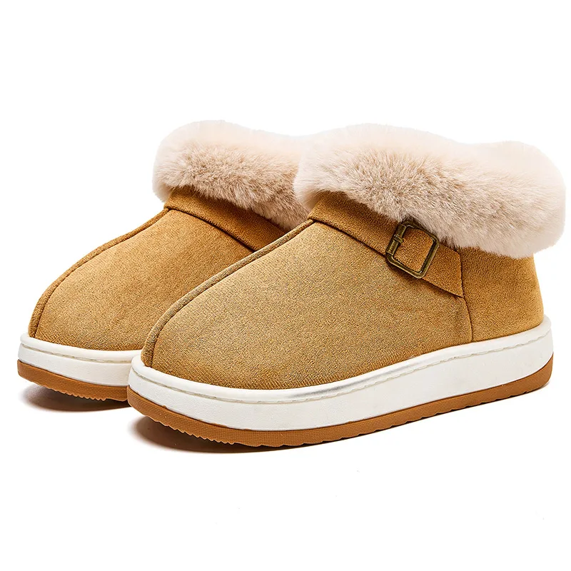 Boots Woman Snow Flat Shoes Slip On Shoes Women Platform Ankle Boots Plus Size 2025 Fashion Winter Ladies Boots Botas Mujer