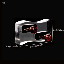 Premium Clear Acrylic Ring Display Stand - High - Quality Jewelry Storage and Organization Solution (S - shape)