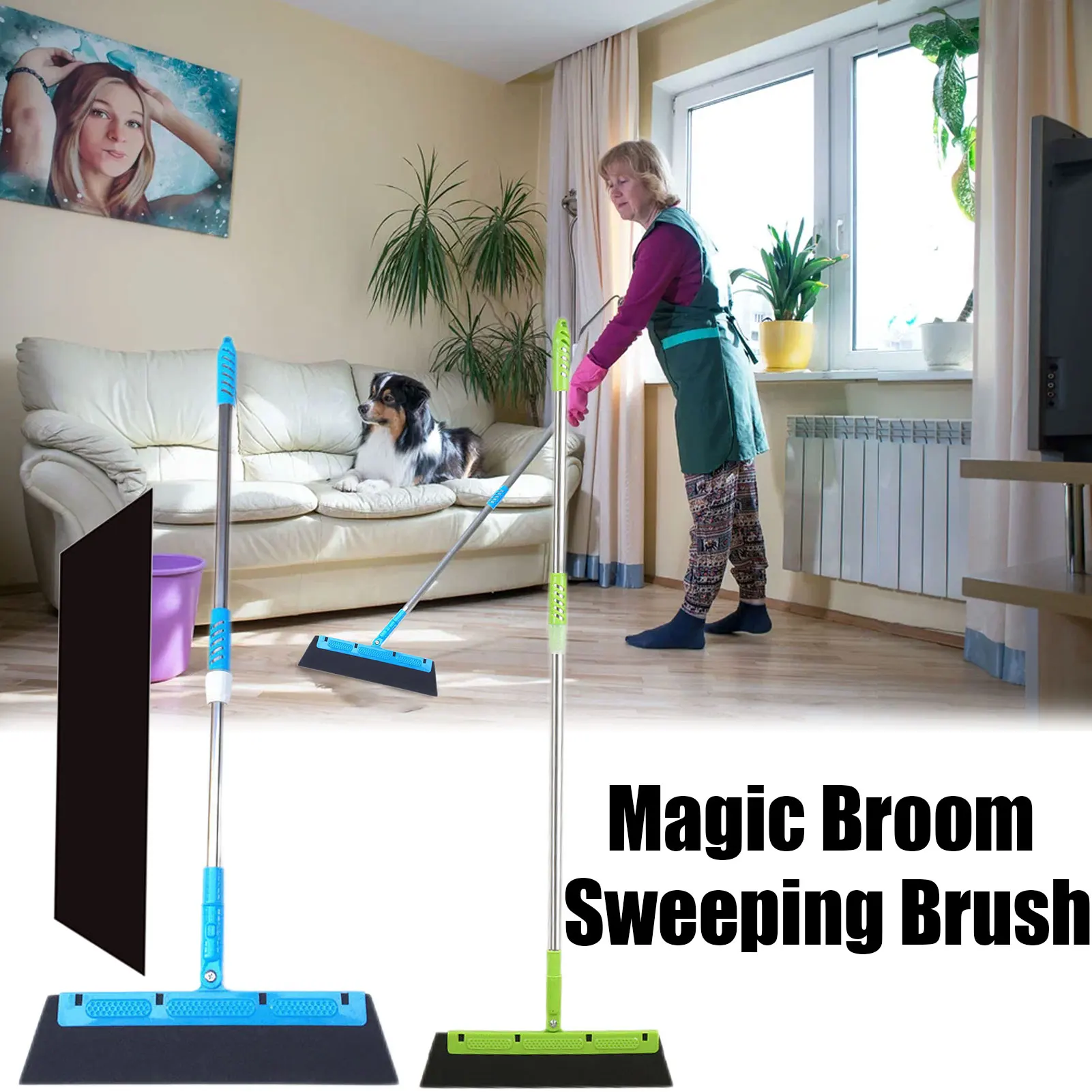 Multifunctional Magic Broom Sweeping Brush 180 Degree Rotation High