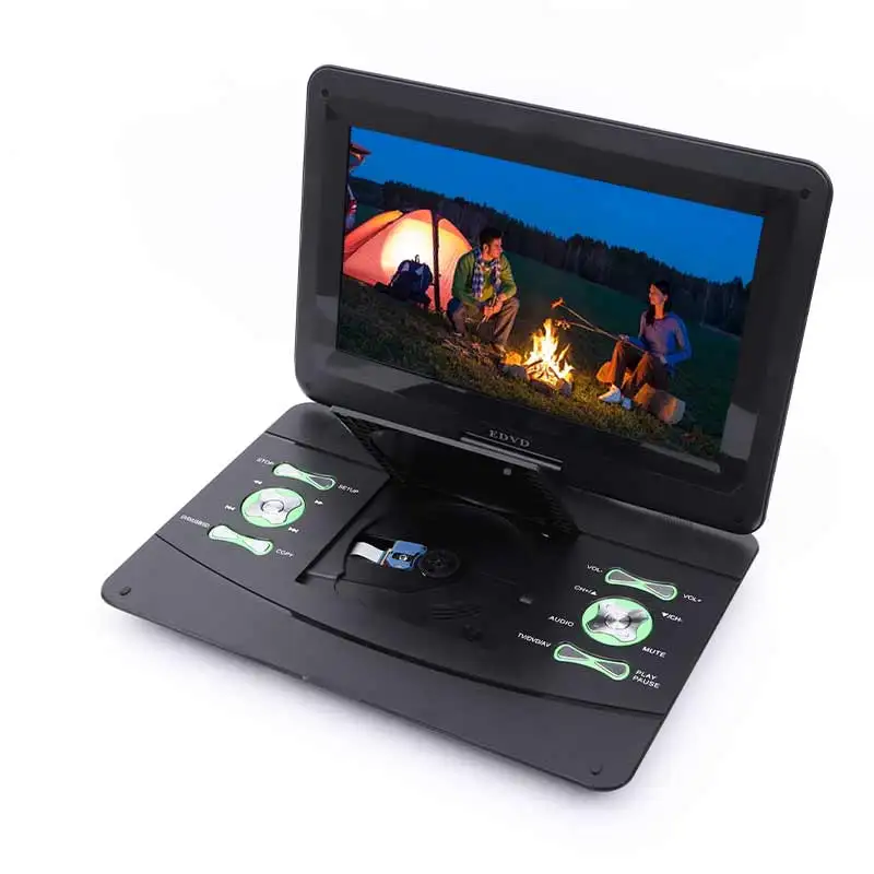 18.9Portable DVD Player with 13.3 HD Swivel Screen, Support Multiple DVD CD Formats/USB/SD Card/Sync TV,Remote Control