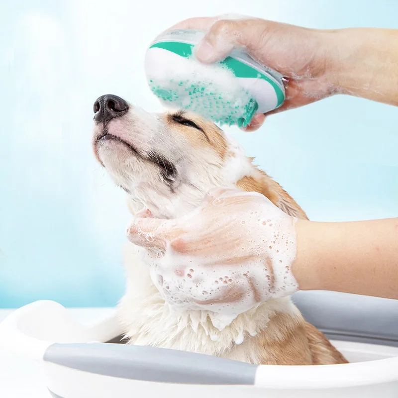 

Pet Cleaning Mouse Shape Dog Bath Massage Brush, Press Water, Cat Bath Brush