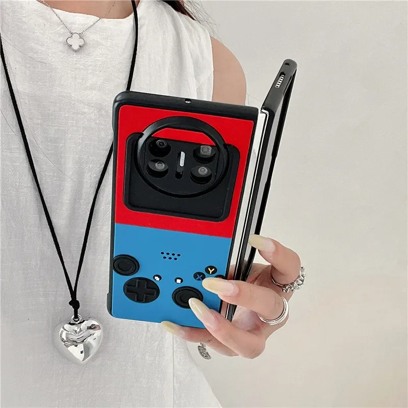 Enhanced 3D Cool Game Machine Silicone Shockproof Phone Case - Durable Protection with Flip Cover Design