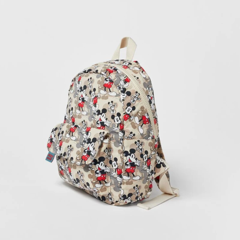 30X22X8 cm Disney cartoon khaki Mickey Mouse New Kids Backpack Mini Schoolbag Girls and Boys Cute Shoulder Bag 1