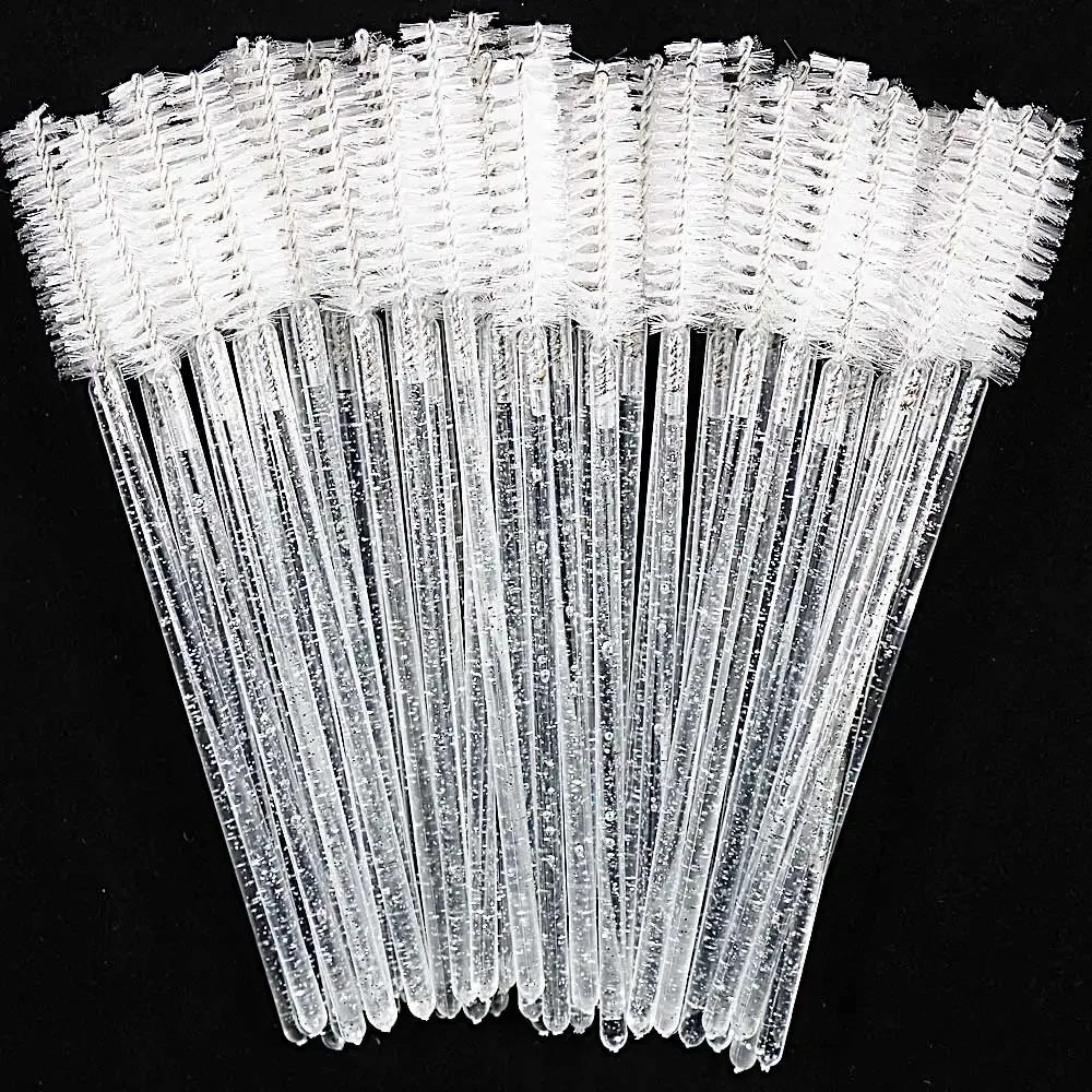 Disposable Eyelash Brushes 50Pcs Crystal Eyelashes Brush Comb Eye Lashes Extension Mascara Wands Professional Makeup Beauty Tool