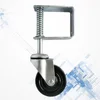4 Inch Heavy Duty Rubber Mute Spring Loaded Gate Door Wheel Caster Spring Wheel Home Gate Door Roller Slider (Silver) 1