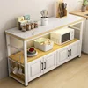 Nordic Light Luxury Kitchen Islands Household Kitchen Cabinets Vegetable Cutting Table Tableware Storage Cabinet rack Cupboard 3