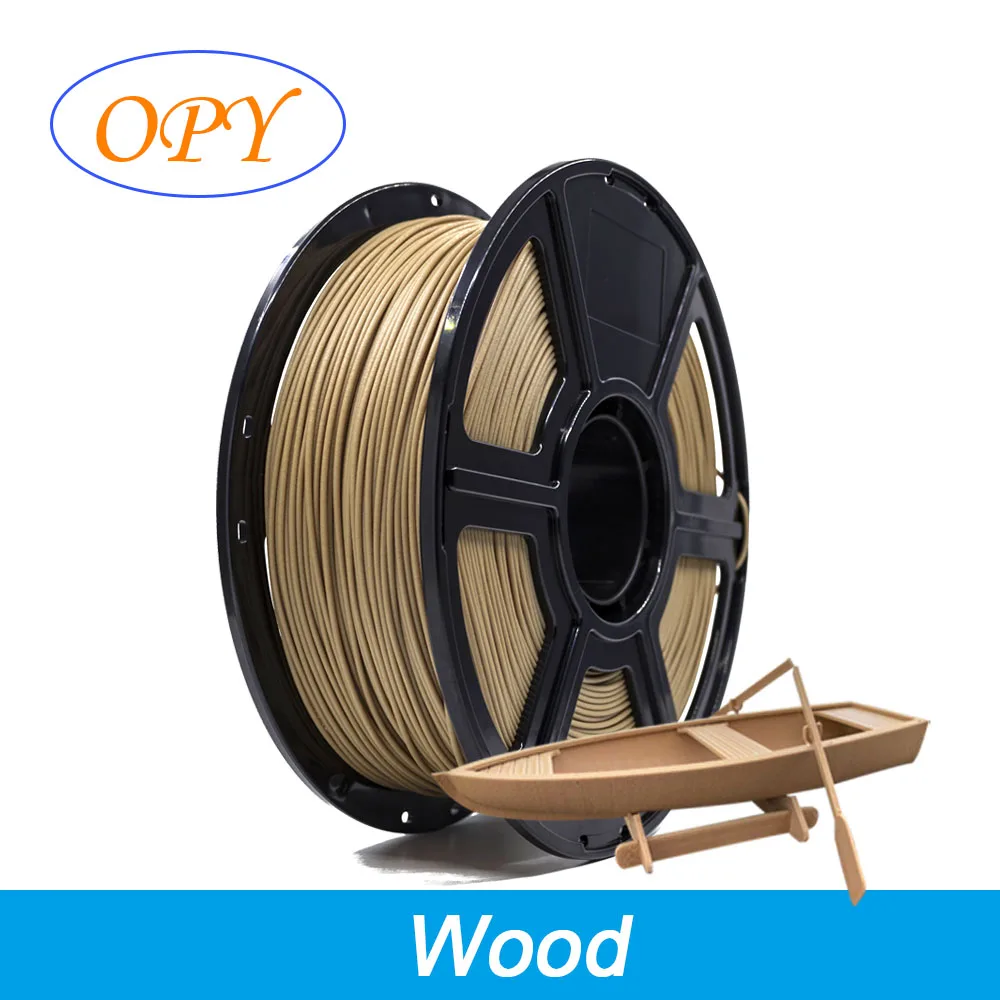 Opy Pla Wood Filament 1Kg 1 75Mm Wooden Pla Plastic 3D Printer Welding Rod 10M 100G Printing Materials Prototype Dropshipping pla filament for 3d pen filament 1 75mm 10m plastic filament for 3d printer pen glow pla silk wood marble color change