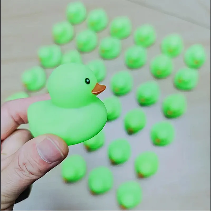 1-100 pcs Green Rubber Ducks, Toys Squeaky Rubber Ducks Cute Float Duckies for  Birthday Party Favors Class Prizes Car Decor 3