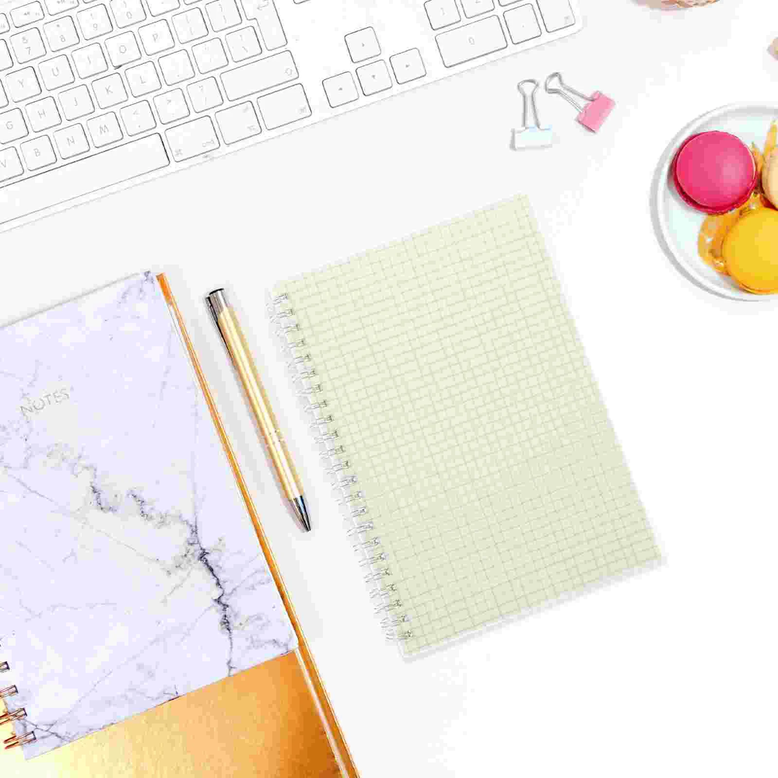 2 Pcs Graph Notebook Notebooks for Work Graphing Spiral Journal The Students Supplies Paper Math Notepad Grid Office 4