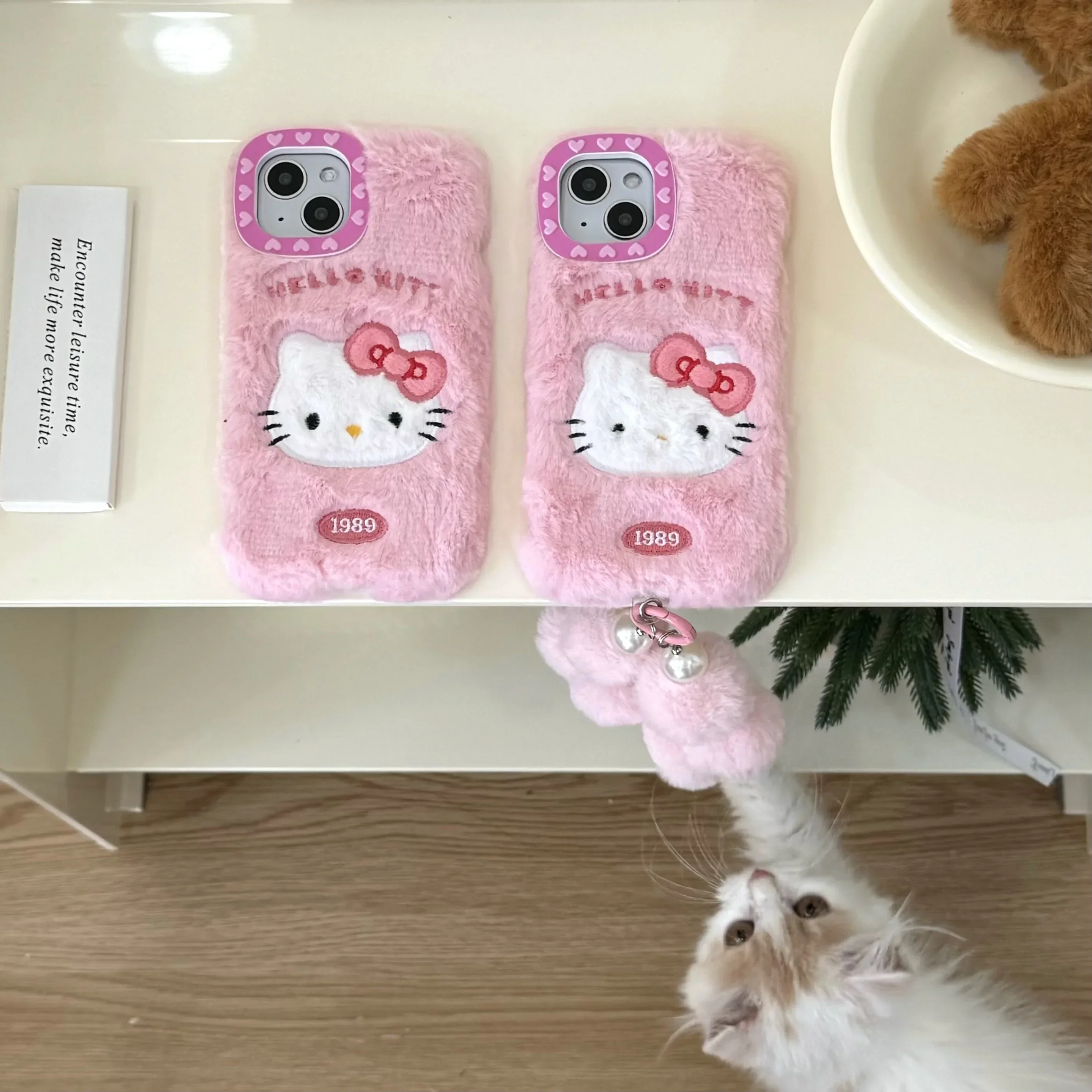 Winter warm Hello Kitty phone case for iPhone 13