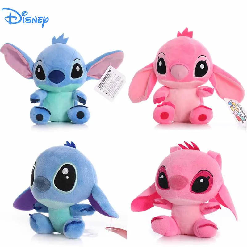 10Cm Disney Cartoon Blue Pink Stitch Peluche Bambole Anime Toys Lilo And Stitch Stich Peluche Peluche Regali Di Natale Per Bambini