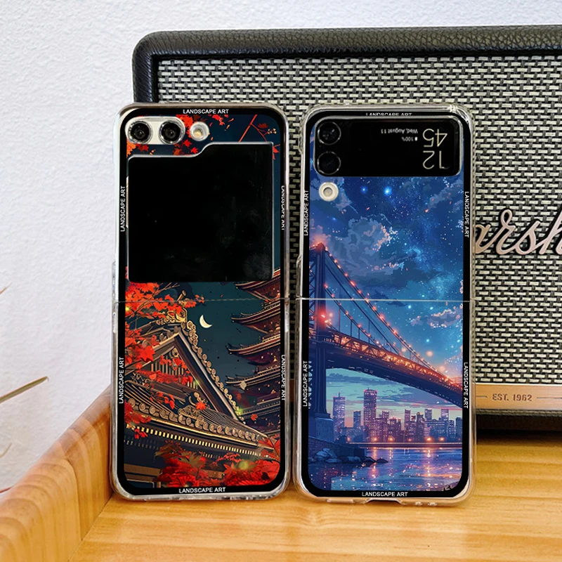 Cherry Blossom Anime Street View Phone Case - Clear Hard PC Cover