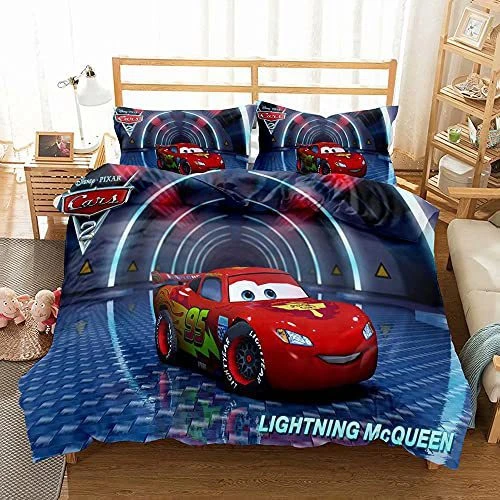 Jogo de Cama Carros Relâmpago Mcqueen Lençol Solteiro Infantil com