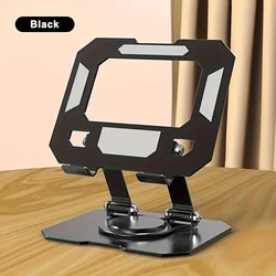 Versatile Adjustable Tablet and Recipe Stand for Live Streaming and Desktop Use (Black)