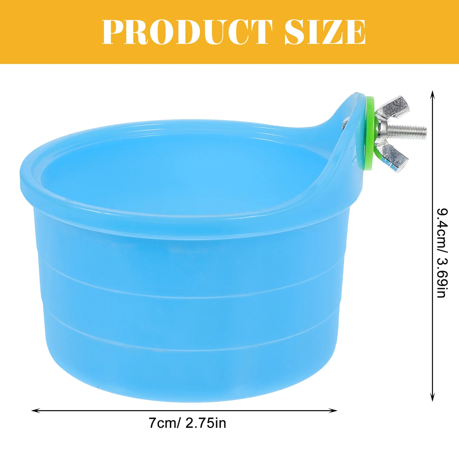 Bird Cage Toy Bath Box Parrot Bathtub 940X940X700CM Hanging Bathing Reusable Practical Sky-blue Bride