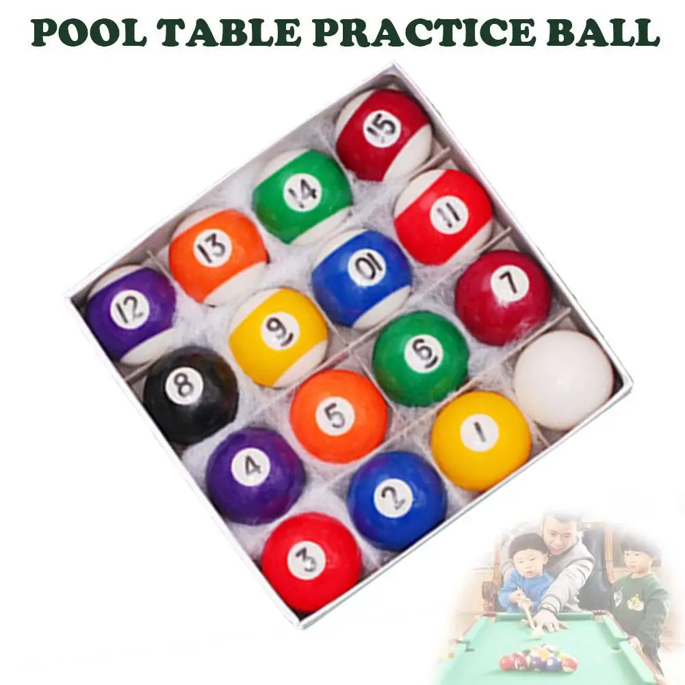 Mini Pool Ball 25mm Plastic Table Balls Set Children Billiards Portable Multifunctional Toy