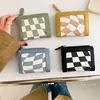 Small Short Wallet Korean Grid PU Leather Women Fold Zipper Coin Purses Card Holder Credit ID Card Clip Coin Handbag Pocket 1