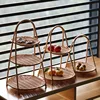 Rattan Imitation Woven Fruit Storage Tray, Dried Fruit Tray, Candy Snack Rack, European-Style, Dry Fruit Bowl, Afternoon Saucer 6