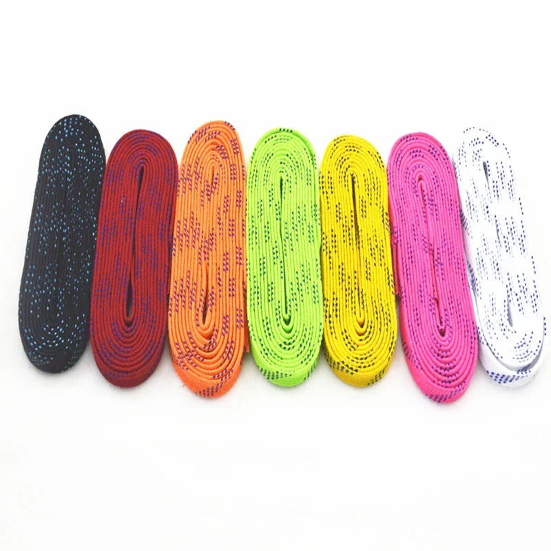 7 Colors Waxed Shoe Laces Skate Hockey 84-120inch Dual Layer Nylon Waterproof Resistant Moisture-proof Hockey Shoe Lace 1 Pair