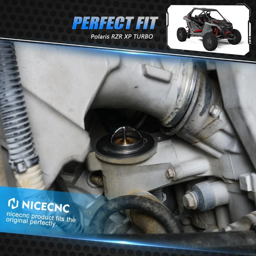 NICECNC für Polaris RZR XP 1000 UTV RZR 900 Thermostat mit O-Ring S4 1000 2015–2020 General 1000 Deluxe EPS 2017–2020 2021 – Detail 11
