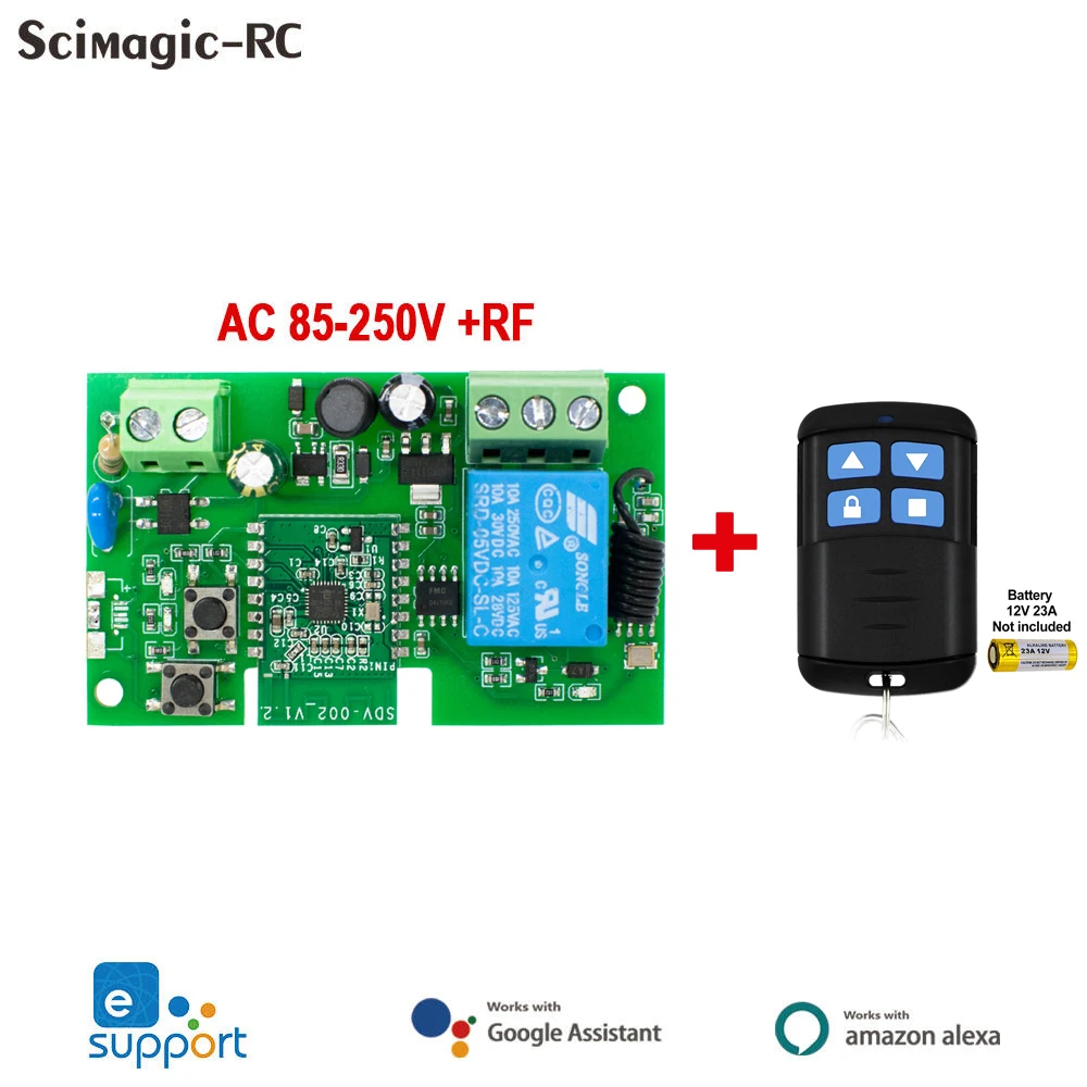 Wi-Fi Smart Garage Door Opener with Voice Control and Remote Access