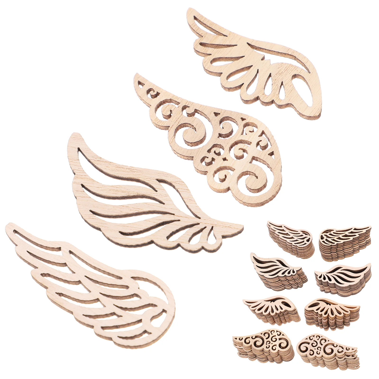 Wooden Angel Wings Shape For Crafts And Decoration - Laser Cut - Angel Wing  - Angel - Angel Wing Necklace - Wings Silhouette - Wood Diy Crafts -  AliExpress