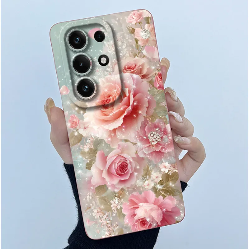 Simplicity Oil Painting Floral Silicone Soft Shockproof Back Cover