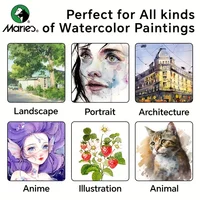 Watercolor Paint Set,24 Colors 5ml/0.17oz Tubes,Intense Colors for Figure & Landscape Painting,Value for Adults and Artists 5