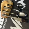 NBHD spoon tableware spoon long handle thickened home outdoor portable 304 stainless steel black steak knife 3