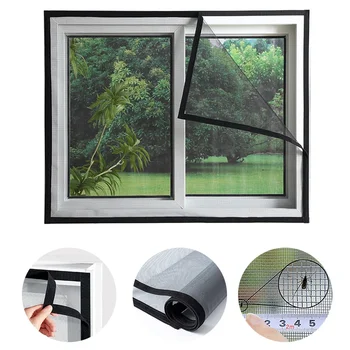 Mosquito proof gauze net, mosquito net, tulle, insect-proof curtain, window screen, self-adhesive,Summer, doors, custom sizes