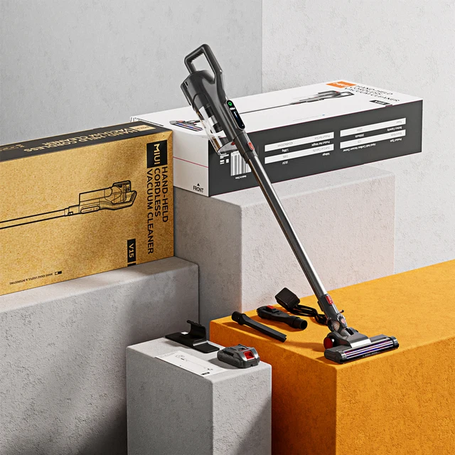 Aspirador de pó portátil MIUI com tela sensível ao toque