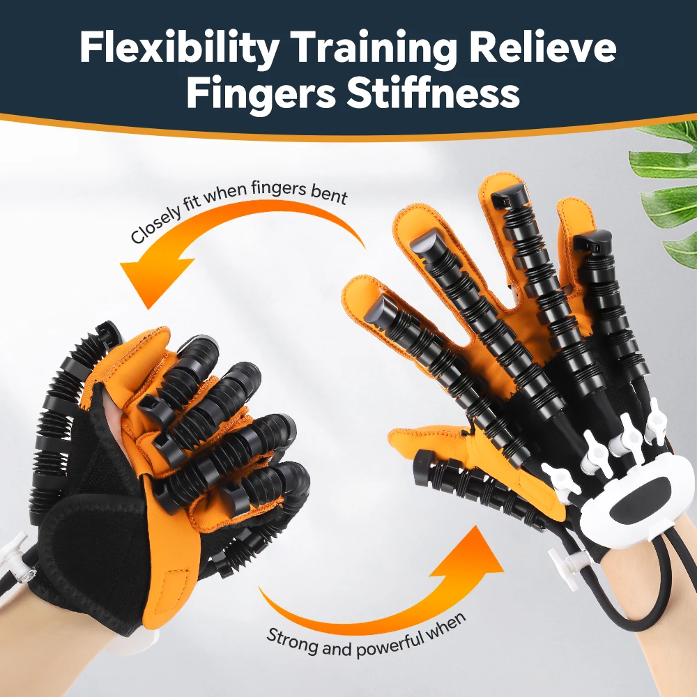 Hand Training Robot Gloves - USB Plastic Finger Function Training Equipment for Hand Exercises Gloves for Workout
