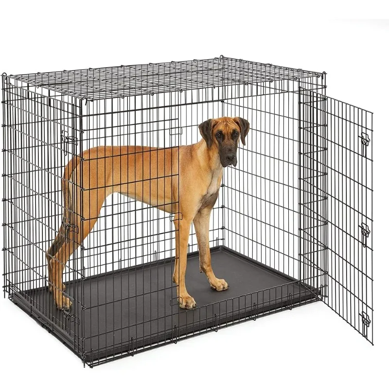 

Midwest Homes for Pets SL54DD Ginormus Double Door Dog Crate for XXL for the Largest Dogs Breeds, Great Dane, Mastiff, St.