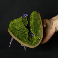 Sandales en cuir véritable en daim de vache pour femmes, plates-formes compensées, chaussures Mary Jane en caoutchouc, pantoufles, mode de luxe 2