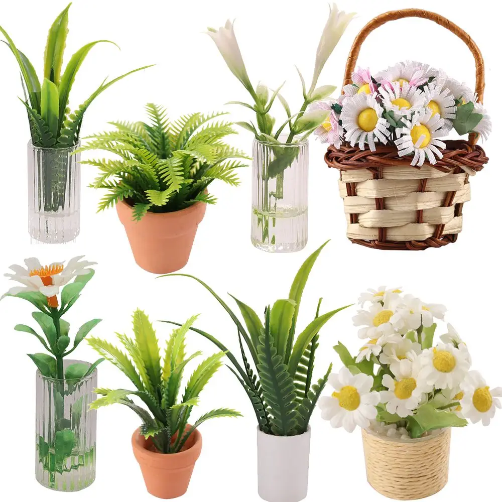 TOYANDONA 8 stuks kleine kunstmatige plantjes in potjes - Miniatuur