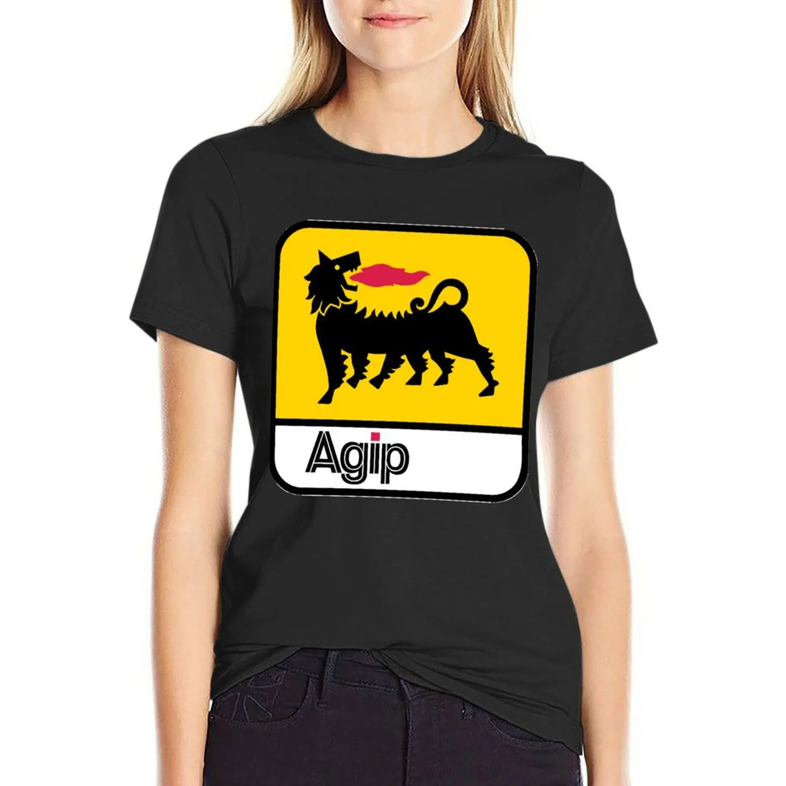 

Футболка Agip, летние топы, эстетическая одежда, футболки оверсайз для женщин