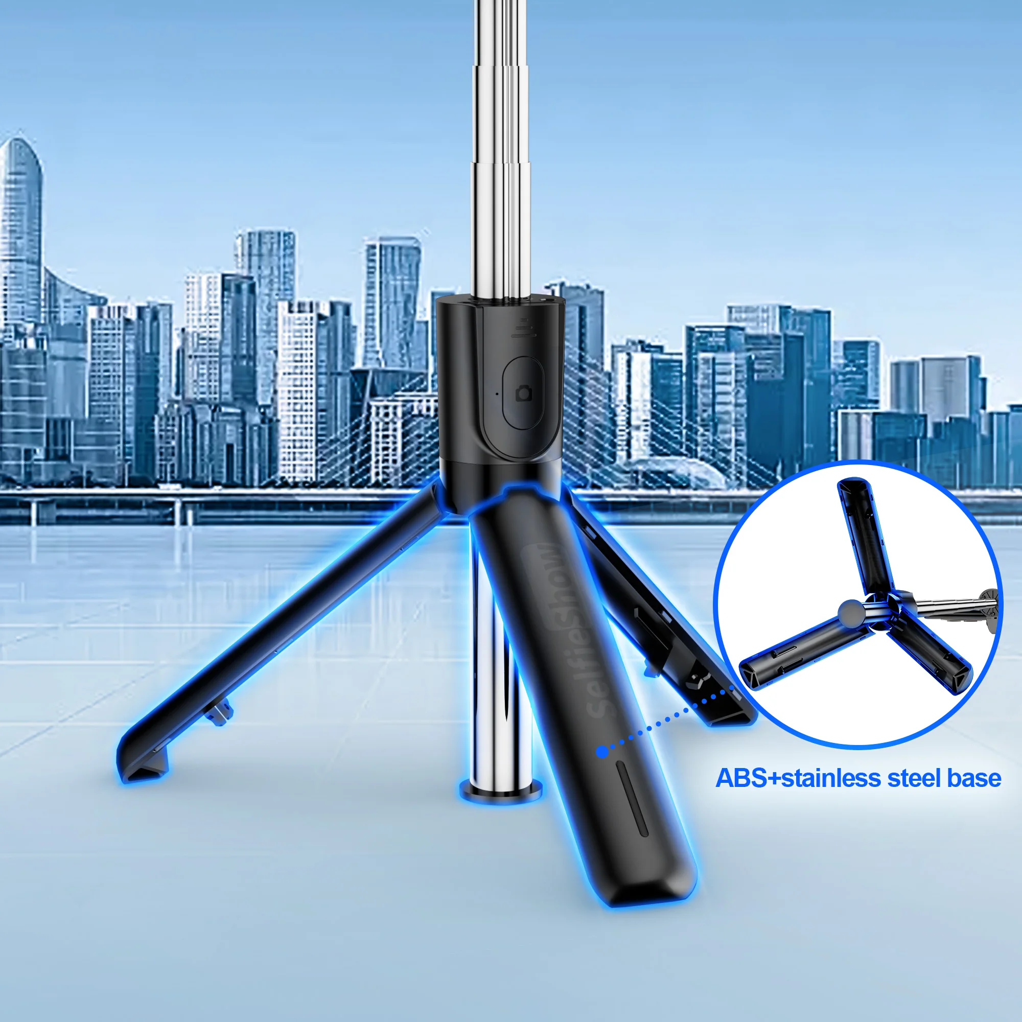 F01 Wireless Bluetooth Remote Mini Tripod Selfie Stick Handheld Adjustable Stabilizer Tripod Phone Stand for iPhone Android