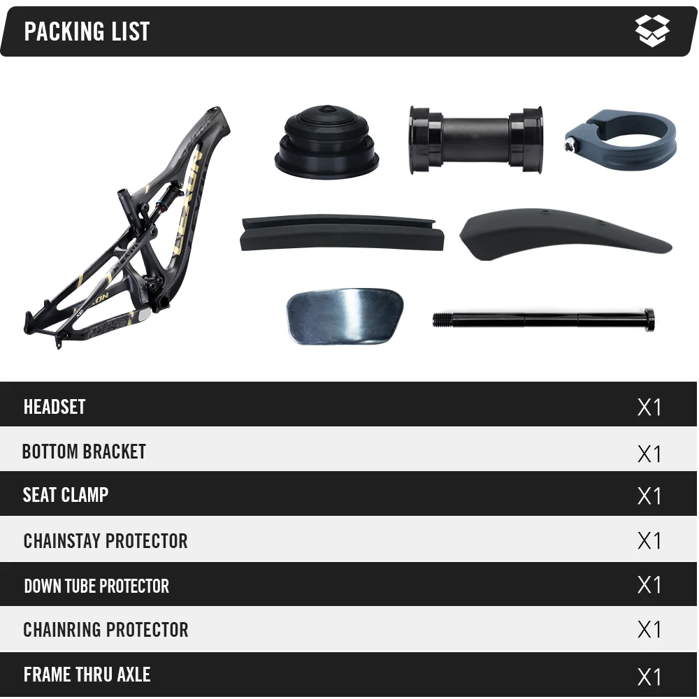 Bicycle Frame LEXON SPARK 29er27.5 SUSPENSION Frame 29" CARBON SUSPENSION FRAME BOOST 148mm