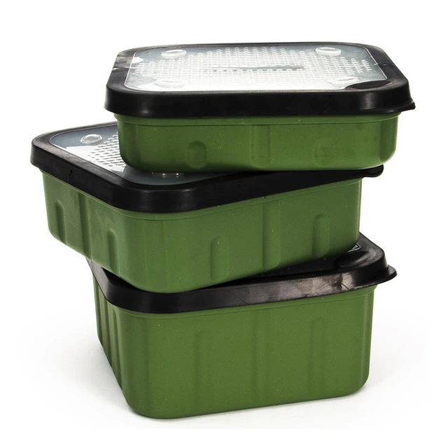 Fishing Maggot Bait Boxes With Breathable Fitting Lids Square Live