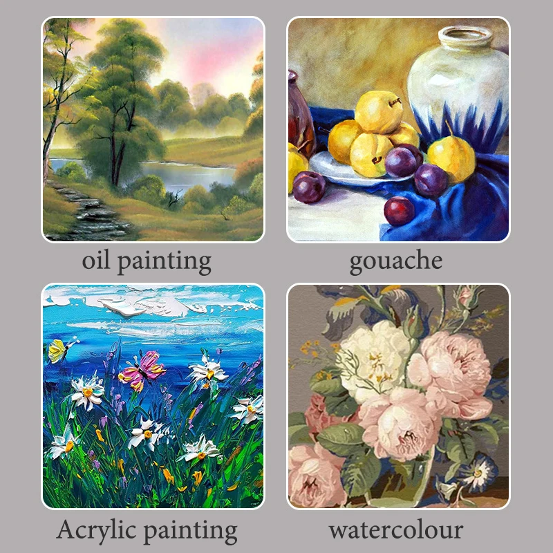 Canvas Board For Painting Cotton Blank Primed White Suitable For Gouache Watercolor Acrylic Oil Painting Art Supplies HB-03 5pcs