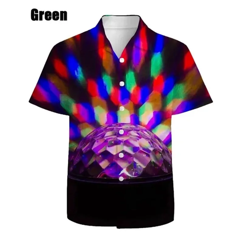 thumbnail image 1 of Nueva camiseta gráfica de iluminación de discoteca para hombre, con estampado 3D, de manga corta, para playa, personalizada, informal, de talla grande, 1 of 5