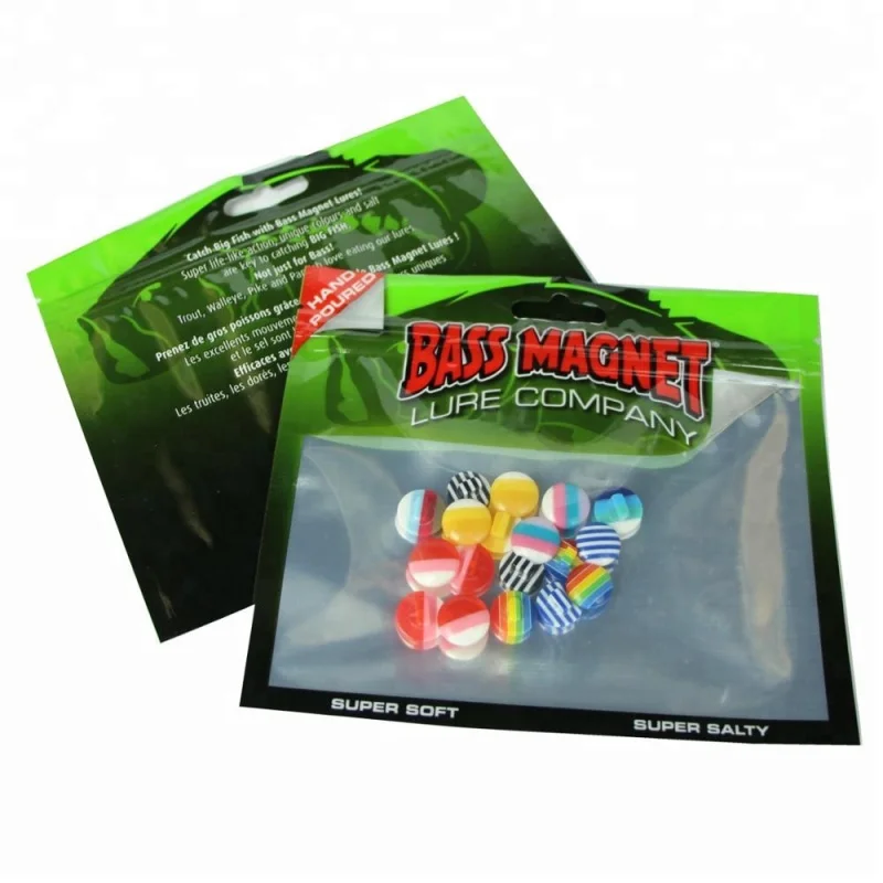 맞춤형 인쇄 적층 소형 봉지 낚시 후크 지깅 루어 가방, 지퍼 잠금 낚시 지그 포장, 2025