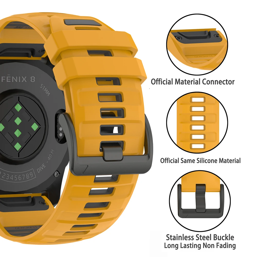 Quickfit Soft Sport Silicone Strap Bracelet - 22/26mm - Official Band
