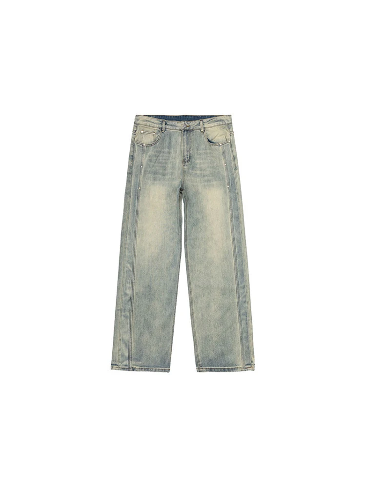 

Spring Women Straight Jeans Korean High Waist Chic Female Distressed Denim Trousers Vintage Baggy Casual Streetwear Pants
