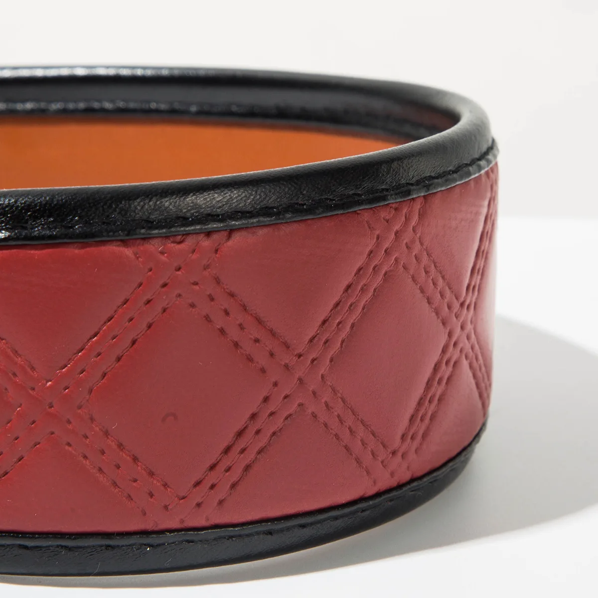 Vintage Farbblock PU-Leder Stirnband mit Rautenmuster, Breites Haarband, Modisches Hochwertiges Styling-Haaraccessoire – Detail 15