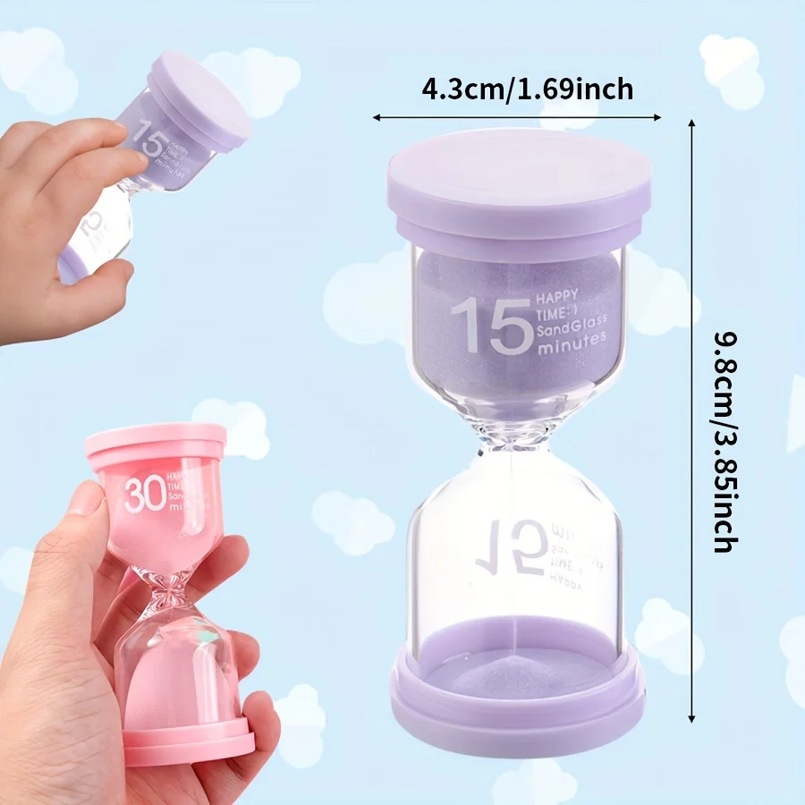 1pc/4pcs Colorful Timer Sand Timer Set (5-35 mins) Perfect for Games Classroom Home & Office Glass Creative Home Decor