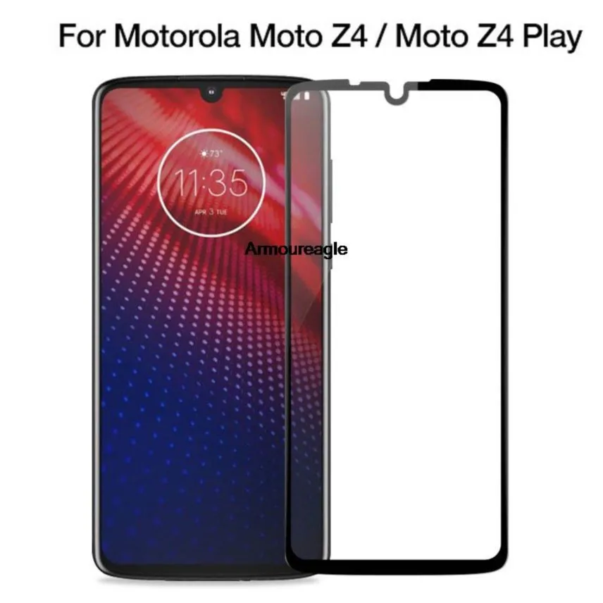 

Защитное стекло для motorola moto z4, закаленное стекло с полным покрытием для moto z4, Защитная пленка для hd-экрана 6,4 дюйма